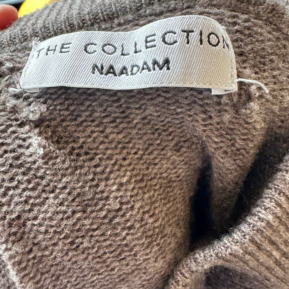 NAADAM Oversize Brown Sweater LARGE Business Casual  Cashmere Wool Designer $325 - Picture 11 of 12